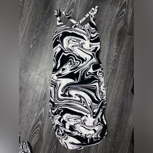 Stylish Black and White Swirl Dress